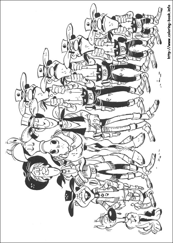 Lucky Luke coloring picture